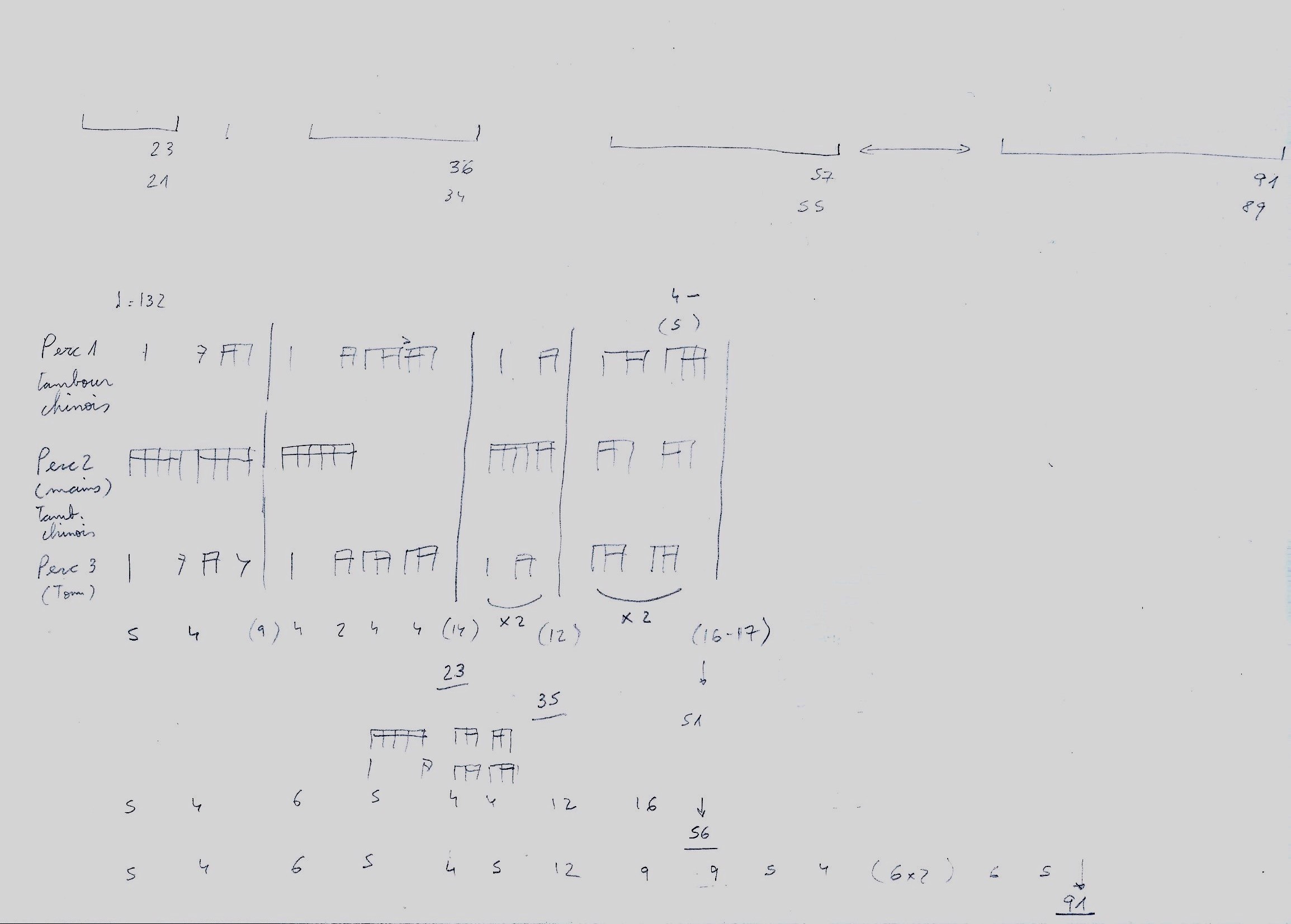 Figure 3. Esquisse pour la composition de Pedres, llàgrimes sospeses